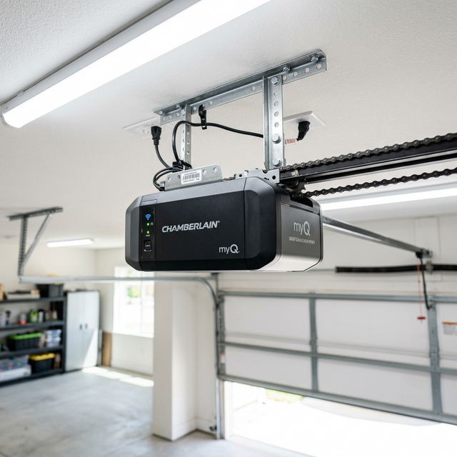 Garage door opener installation